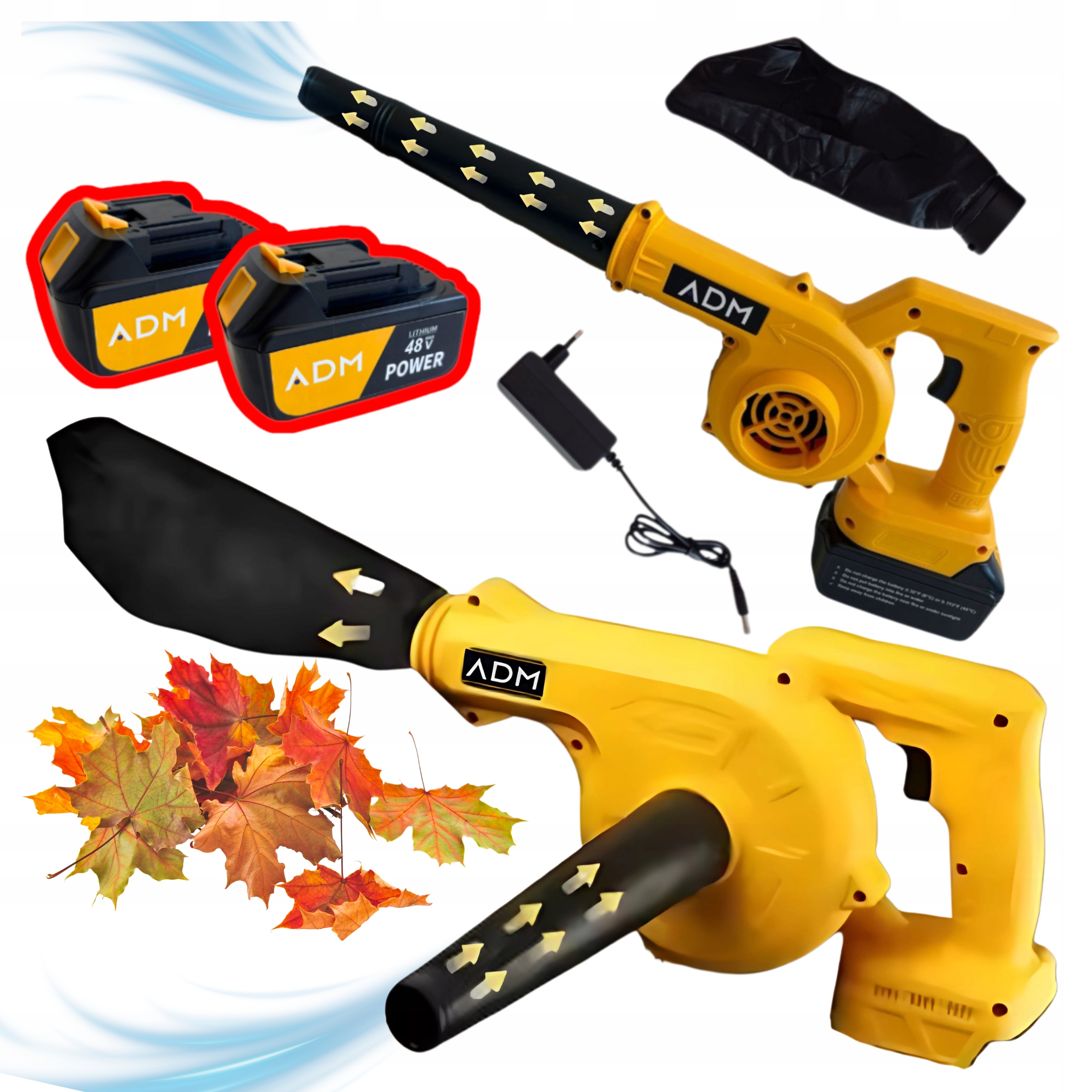 Akumulátorový fúkač ADM s hmotnosťou 1,9 kg